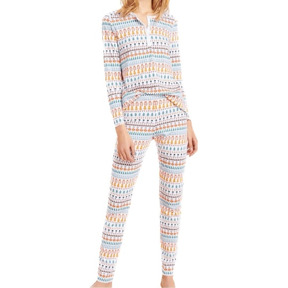 Roller Rabbit Pajama Set Pima Cotton All Holiday Size Large 2 Piece Set - Picture 1 of 16